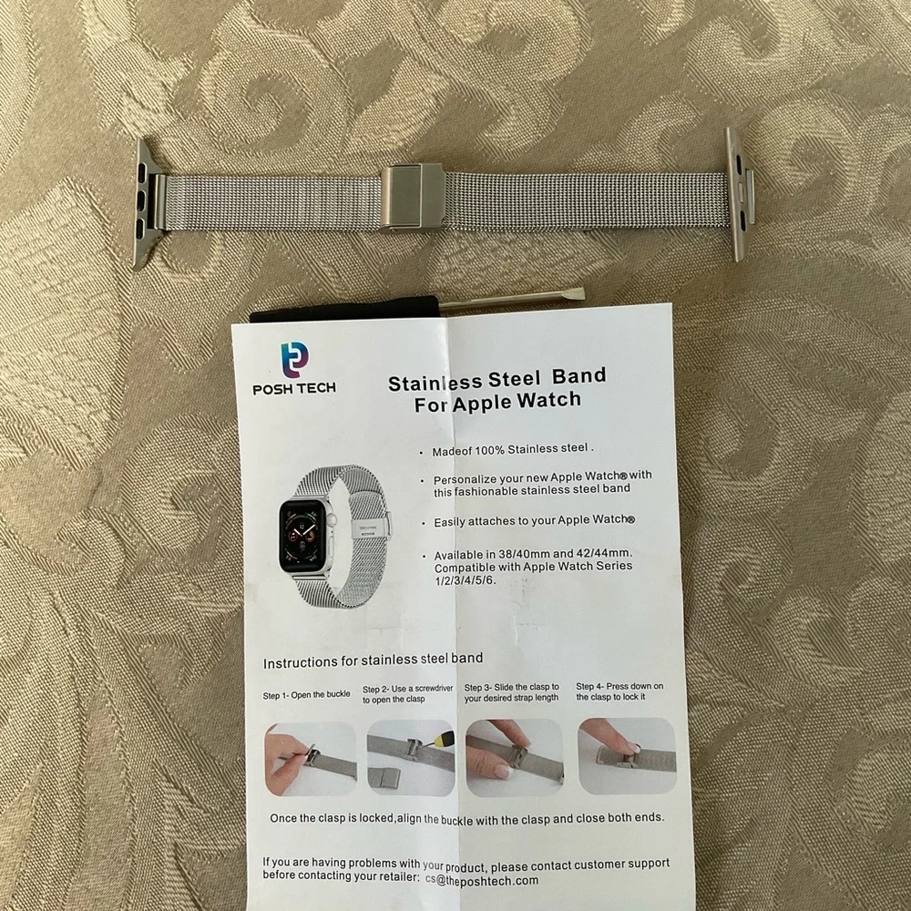 Silver Stainless Steel Band for Apple Watch